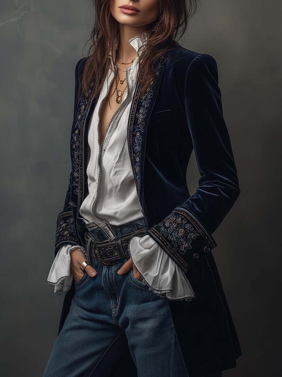 Nuria ⎸ Chaqueta Elegante de Terciopelo