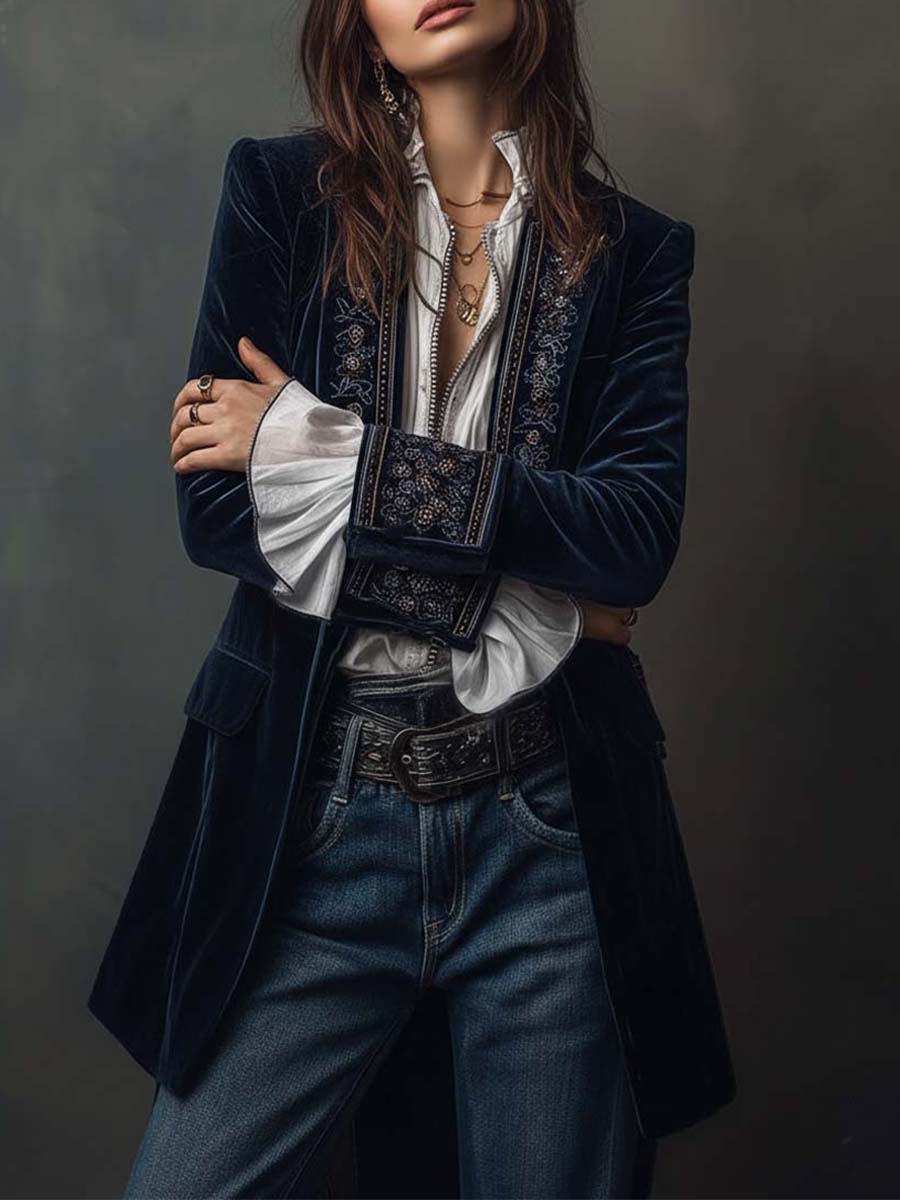 Nuria ⎸ Chaqueta Elegante de Terciopelo