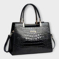 Erain - Bolso brillante en piel con grabado de cocodrilo