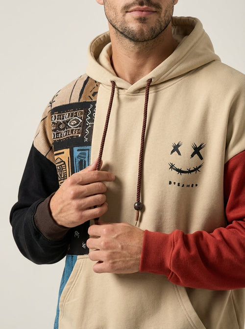 Axel | Sudadera Urbana Patchwork con Capucha