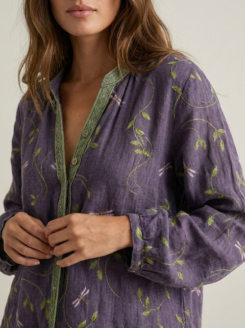 Brianna | Camisa Elegante Vintage con Estampado Floral