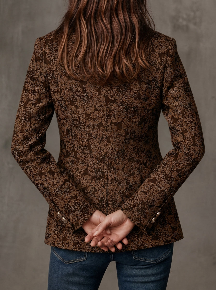 Antonia ⎸ Blazer de Jacquard con Estampado de Paisley
