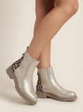 Chelsea Botas Doradas - Detalle Leopardo