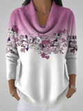 Alba | Jersey Floral con Cuello Vuelto