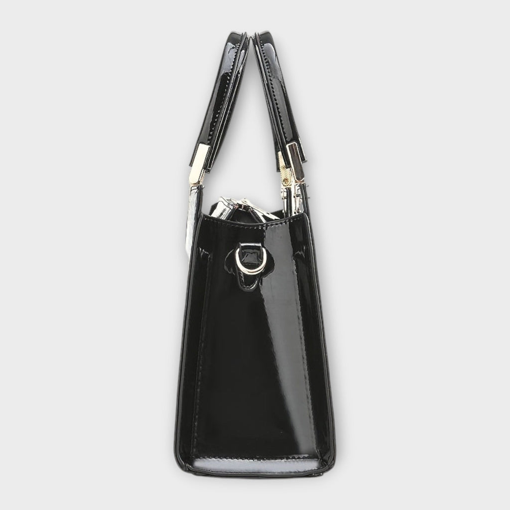 Erain - Bolso brillante en piel con grabado de cocodrilo
