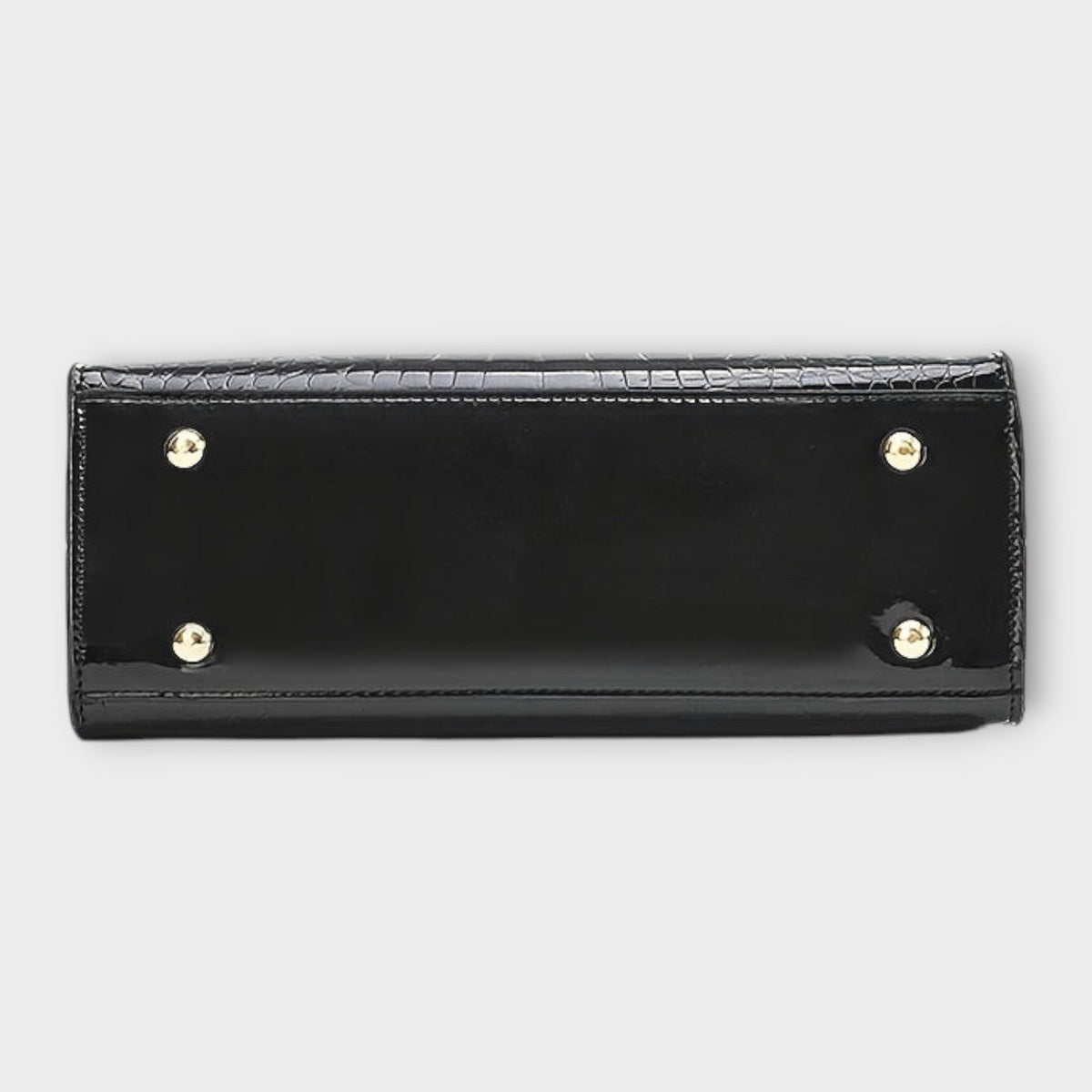 Erain - Bolso brillante en piel con grabado de cocodrilo