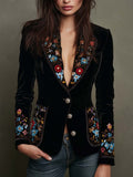 María ⎸ Blazer Bordado con Estampado Floral Multicolor