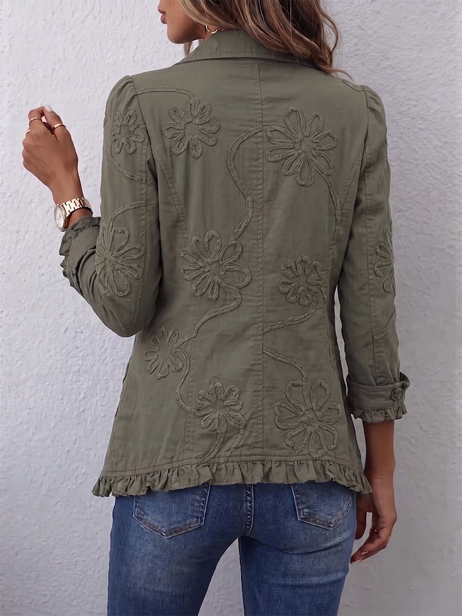 Asunción | Chaqueta Bordada con Volantes